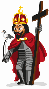 fun color hand-drawn cartoon character illustration of Polish king Sigismund III Vasa