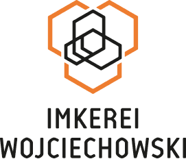 contemporary, modern, linear logo for Imkerei Wojciechowski apiary, bee and honey hexagons