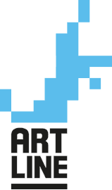 creative logo for Art Line culture art project with pixel image of Baltic Sea