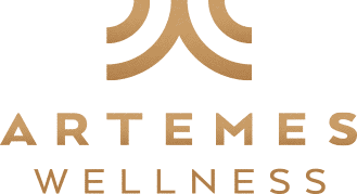 Oriental Wellness Spa Artemes - elegant premium gold minimalistic art deco letter logo