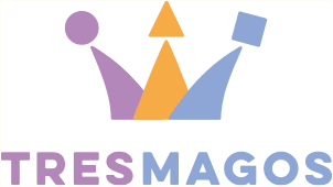 logo Tres Magos, furniture for children, kids, according to the Montessori education method, a crown, three kings, mages, wise men