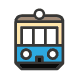train icon design for gamification: old locomotive ride