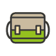 school backpack icon design for gamification: course at start of the school year