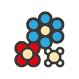 icon design for gamification: flowers