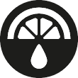 simple round benefit icon: for growing plants with acidic pH