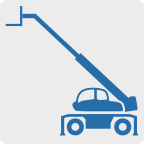 icon symbol pictogram for a web page showing lift truck equipment