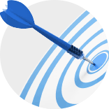 pharmaceutical logo inspiration: Hitting the bullseye symbolizing precision