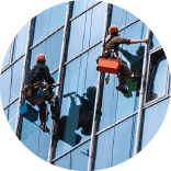 inspiration for Rope Access Services logo: working at heights