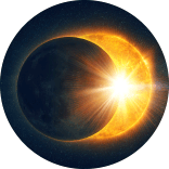 inspiration for digital marketing agency logo: Cosmic energy represented by the sun and moon